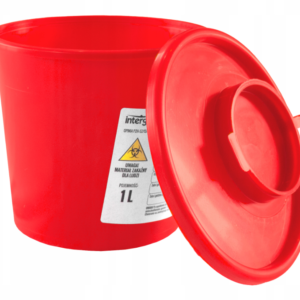 Pojemnik na odpady medyczne 1l_czerwony