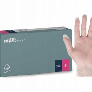 RĘKAWICE rękawiczki WINYLOWE BEZPUDROWE EASYCARE vinyl PF karton 10 op. S